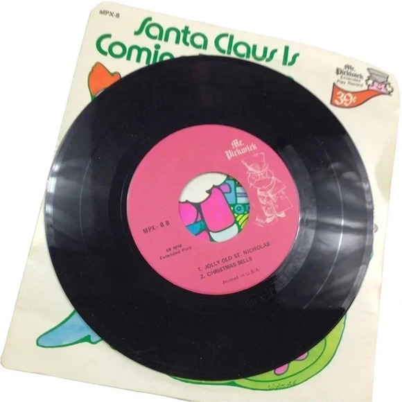 Vintage Mr. Pickwick Christmas 45 record - Picture 5 of 5